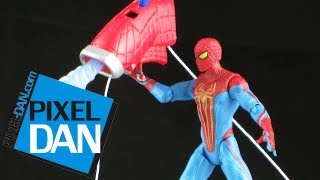 Hasbro Amazing SpiderMan Zip Rocket Spidey Figure Review [upl. by Nallad488]