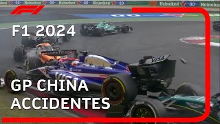 F1 2024  GP China CRASHES [upl. by Benedict]