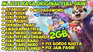 Data ML Lite Full Event 2Gb Terbaru Patch Suyuo  Ml Lite  Cara Mengatasi Lag Mobile legends [upl. by Latia]