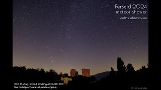 Perseid meteor shower 2024 online observation – 13 Aug 2024 [upl. by Hercule]