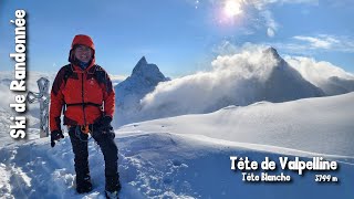 Ski de randonnée  Tête Blanche  Tête de Valpelline [upl. by Ahsital]