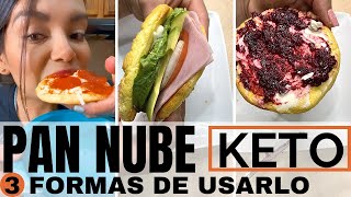 🍞Pan Nube KETO con solo 3 ingredientes ¡Ideal para la dieta keto [upl. by Malda]