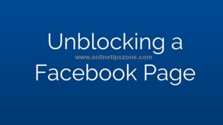 How to UnBlock Facebook Page to get Posts on wall [upl. by Fredra]