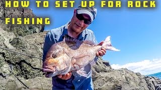 HOW TO SET UP YOUR FISHING GEAR FOR THE ROCKS amp SHORE FOR SNAPPER TREVALLY amp KAHAWAI [upl. by Pillihp]