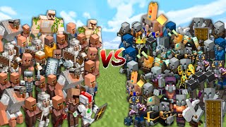 ALL VILLAGERS vs ALL PILLAGERS in Minecraft Mob Battle [upl. by Amiarom]