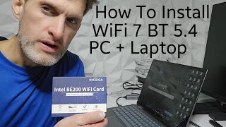 How To Install WiFi 7 Bluetooth 54 Network Card in a Laptop Intel BE200 WiFi Card Test Review DIY [upl. by Zillah2]