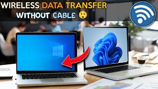 How to Wireless Share Files Between Two Computer amp Laptop  Wireless data transfer pc to pc [upl. by Aleil]