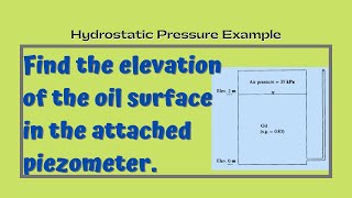 how to use a piezometer sample problem  Fluid Mechanics Lesson 6 [upl. by Tjaden128]