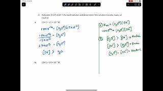 How to calculate the hydronium ion concentration when the hydroxide ion concentration is given [upl. by Bluma543]