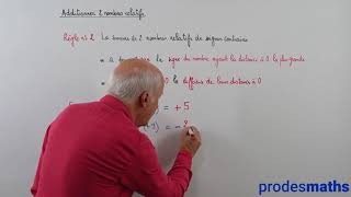 Cinquième  Nombres relatifs  Additionner deux nombres relatifs [upl. by Adkins314]