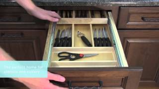 Medallion Cabinetry Three Drawer Base with Cutlery Divider Kitchen Storage Part 2 [upl. by Enyawd799]