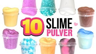 10 PULVER SCHLEIM DIYs Neue Methode Slime zu basteln 😍 Pulver wird zu Slime Ohne Kleber Deutsch [upl. by Irak]