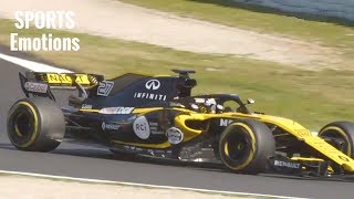 Essais de la nouvelle Formule 1 RS18 de Renault sur le circuit de Catalogne [upl. by Ana]