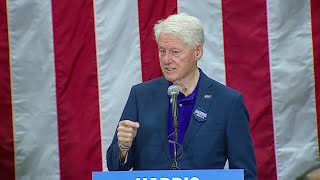 Former President Bill Clinton campaigns for Harris in Muskegon Heights [upl. by Leesen768]