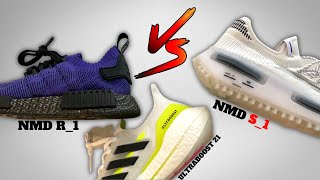 adidas NMD S1 vs UltraBOOST 21 vs NMD R1 Comparison [upl. by Rosette]