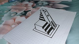 3D Stairs  Optical Illusion Art [upl. by Cowan]