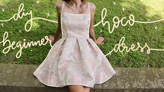 DIY Beginner Friendly Homecoming Dress  Pattern Available  Quick amp Easy Dress it has pockets👀 [upl. by Atinar]