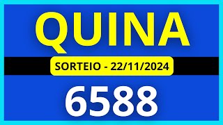 🍀 QUINA 221124 Resultado da QUINA Concurso 6588 [upl. by Anahsek]