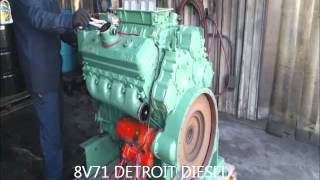 8V71 Detroit Diesel 318HP Rebuild First Runtest [upl. by Tnirb]