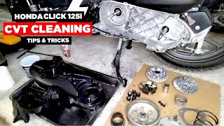 Honda Click 125i  CVT Cleaning Tips amp Tricks [upl. by Irtimd258]