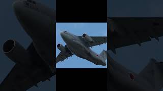 【千歳基地】C2輸送機〜RW18Lから離陸！ shorts [upl. by Nwotna]