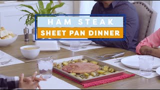 Ham Steak Dinner  EASY Sheet Pan Meal [upl. by Quintina]