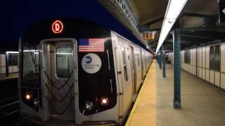 RARE Coney IslandStillwell Avenuebound R160B Siemens D train at Bay 50th Street [upl. by Rafaelita230]