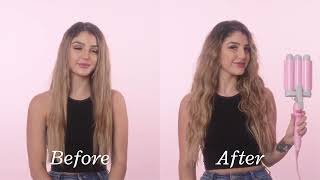 Mermade Hair 32mm125quot Original Pro Waver tutorial  How to create the classic mermaid waves [upl. by Lielos]