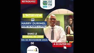 Interview du Maire de PointeàPitre Harry DURIMEL dans lédition de 13h00 de Gpe 1ère du 051124 [upl. by Jessee]