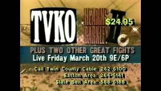 Hearns vs Barkley II TVKO PPV Viewers Choice Commercial March 1992 [upl. by Trude473]