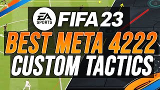 BEST META 4222 Custom Tactics amp Instructions  FIFA 23 [upl. by Kuebbing]