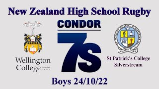 012 Condor 7s Boys Wellington College v St Patricks Silverstream 241022 [upl. by Evelunn]