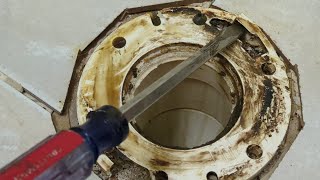 Toilet LooseRocking Easy DIY Toilet Flange Replacement 👍 amp SUBSCRIBE [upl. by Alverson619]