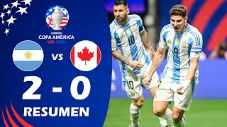 Argentina vs Canadá 20 Resumen y goles  CONMEBOL Copa América 2024 [upl. by Anirac]