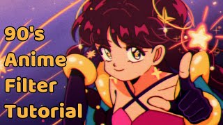 How To Create 90s Anime Filter ✨ [upl. by Gnilrets]