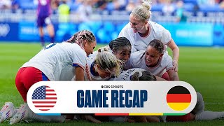 USWNT defeats Germany 10 advances to Gold Medal Match at Olympics  CBS Sports [upl. by Blasien]