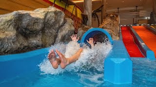 Little Rock Water Slide at Familux Resort Alpenrose NEW Kinderrutsche [upl. by Ali]