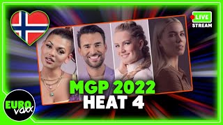 MGP 2022 HEAT 4 RESULTS REACTION  Norway Eurovision 2022 [upl. by Halyhs281]