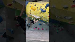 Black Tag V8  Stratus Climbing in Norman OK climbingindoorclimbing climbinggymbouldering [upl. by Hgieleak]