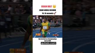 USAIN BOLT 200M⚡WORLD RECORD😱usainbolt 100k 100 200 sprinter sprinting running hardwork 5k [upl. by Nytsirk]