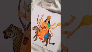 Maa Kushmanda Acrylic Painting 🌸 Watercolour Painting 🎨 Navratri Special 🌼 [upl. by Beaufort81]