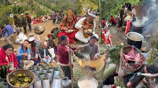 TRADITIONAL WEDDING Rural Village Limbu Culture Marriage with Organic System Tehrathum Solma [upl. by Ayaladnot654]