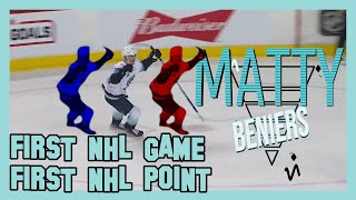 SEATTLE KRAKEN  MATTY BENIERS FIRST NHL GAME amp FIRST NHL POINT [upl. by Kciredohr]