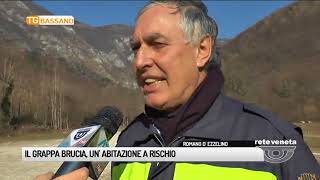 TG BASSANO 24012018  IL GRAPPA BRUCIA UN’ABITAZIONE A RISCHIO [upl. by Anelrahs]