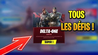 TOUTES les QUETES de DELTA ONE sur FORTNITE  récompense secrète [upl. by Notsgnal]