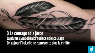 Que signifie la plume un des symboles les plus populaires en tatouage [upl. by Elaval]