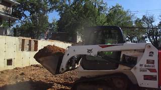 Bobcat T450 Grading for a Concrete Slab [upl. by Anitsrik]