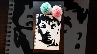 Easy black portrait  watercolor painting [upl. by Altman]