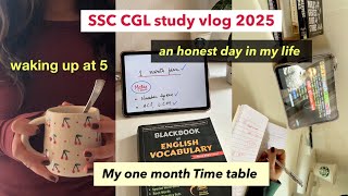 SSC Cgl study vlog 2025📕🥣an honest day in life of SSC aspirant my monthly plan cgl sscaspirants [upl. by Orten151]