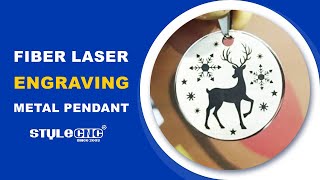 Fiber Laser Jewelry Engraver Printing Personalized Metal Pendant [upl. by Yeclehc]